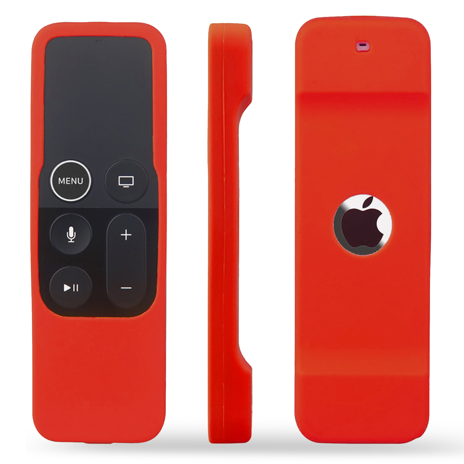TOKERSE Silicone Case Cover Compatible with Apple TV 4K 4th 5th Generation Siri Remote - Anti-Slip Shock Proof Soft Remote Cover Case Compatible with Apple TV 4K 4th 5th Gen Siri Remote Controller - Red